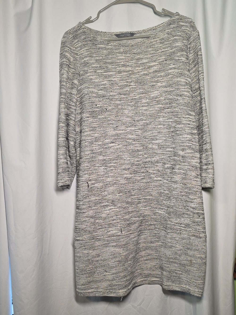 Daisy Fuentes Gray Marled Knit Tunic